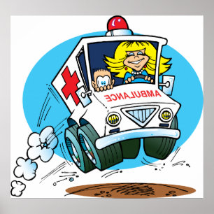 Poster Ambulance de dessin