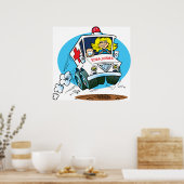 Poster Ambulance de dessin (Cuisine)