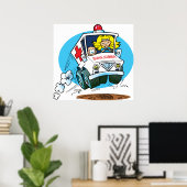 Poster Ambulance de dessin (Bureau à domicile)