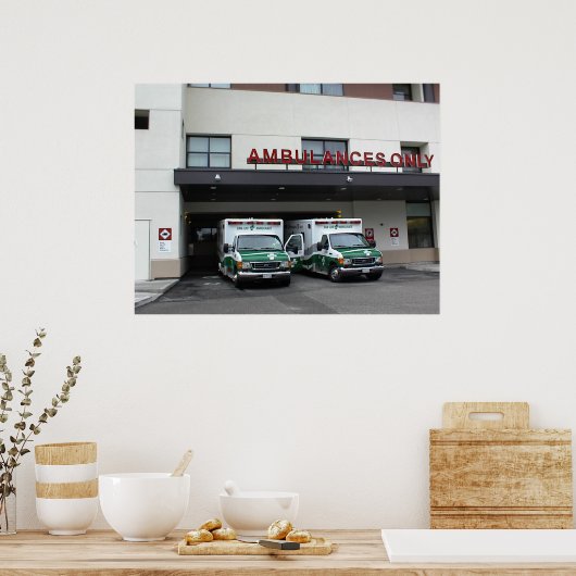 Poster : - Ambulances à l'hôpital Twin Cities (Cuisine)