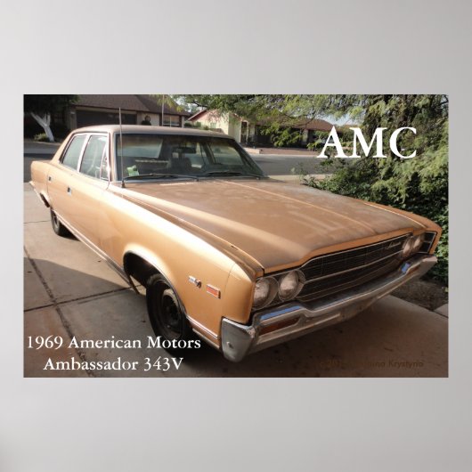 Poster AMC American Motors Ambassador 1969 (Devant)