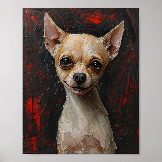 Poster Âme Déchaînée : Art Canin Expressionniste Moderne (Devant)