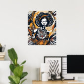 Poster Âme Dorée de l'Afrique (Bureau à domicile)