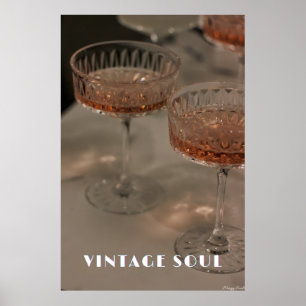 Poster Âme Vintage : Coupe en cristal et art des esprits