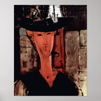 Poster Amedeo Modigliani - Dame avec Casquette