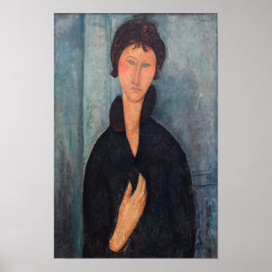 Poster Amedeo Modigliani - Femme aux yeux bleus