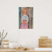 Poster Amedeo Modigliani - Fille au chemisier à pois (Cuisine)