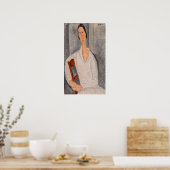 Poster Amedeo Modigliani - Madame Hanka Zborowska Leaning (Cuisine)