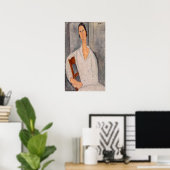 Poster Amedeo Modigliani - Madame Hanka Zborowska Leaning (Bureau à domicile)