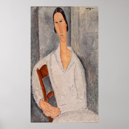 Poster Amedeo Modigliani - Madame Hanka Zborowska Leaning (Devant)