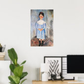 Poster Amedeo Modigliani - Petite fille en bleu (Bureau à domicile)