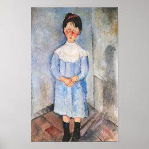Poster Amedeo Modigliani - Petite Fille en Bleu