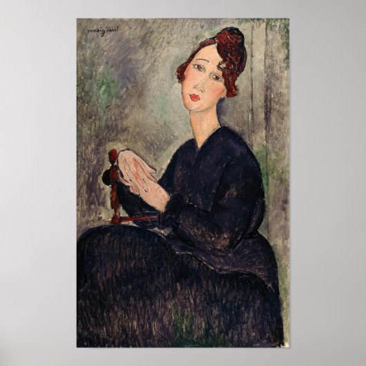 Poster Amedeo Modigliani - Portrait de Dedie Hayden (Devant)