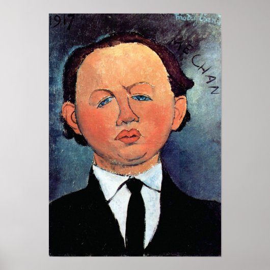 Poster Amedeo Modigliani - Portrait de Mechan (Devant)