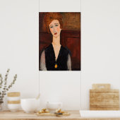 Poster Amedeo Modigliani - Portrait d'une femme (Cuisine)