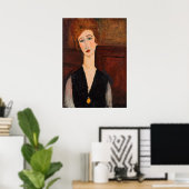 Poster Amedeo Modigliani - Portrait d'une femme (Bureau à domicile)