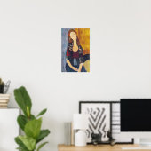 Poster Amedeo Modigliani - Portrait Jeanne Hebuterne #2 (Bureau à domicile)