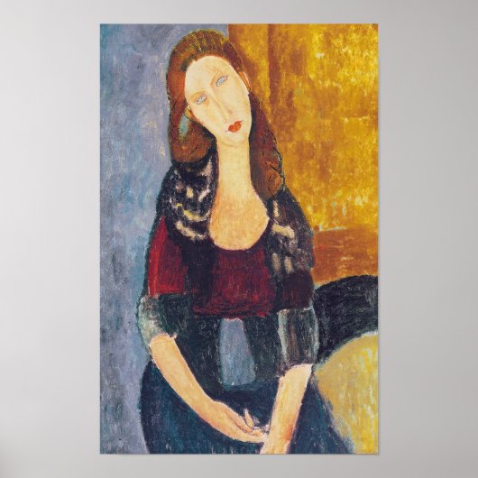 Poster Amedeo Modigliani - Portrait Jeanne Hebuterne #2 (Devant)