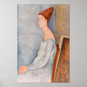 Poster Amedeo Modigliani - Portrait Jeanne Hebuterne #3