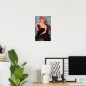 Poster Amedeo Modigliani - Robe de soirée pour filles rou (Bureau à domicile)