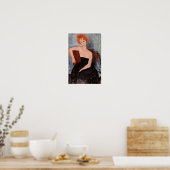 Poster Amedeo Modigliani - Robe de soirée pour filles rou (Cuisine)