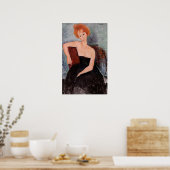 Poster Amedeo Modigliani - Robe de soirée pour filles rou (Cuisine)