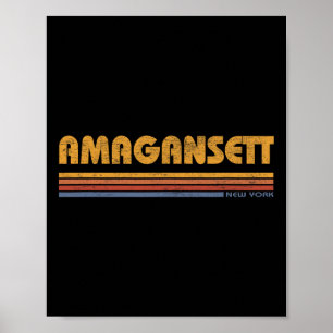 Poster Amegansett New York Vintage Souvenir de Vacances R