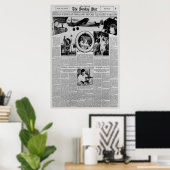 Poster Amelia Earhart avant le tour du monde Vol 1937 (Bureau à domicile)