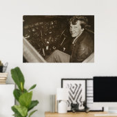 Poster Amelia Earhart Candid Avion Cockpit Photo 1937 (Bureau à domicile)