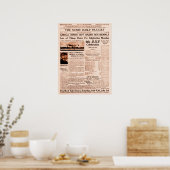 Poster Amelia Earhart disparue page complète journal 1937 (Cuisine)