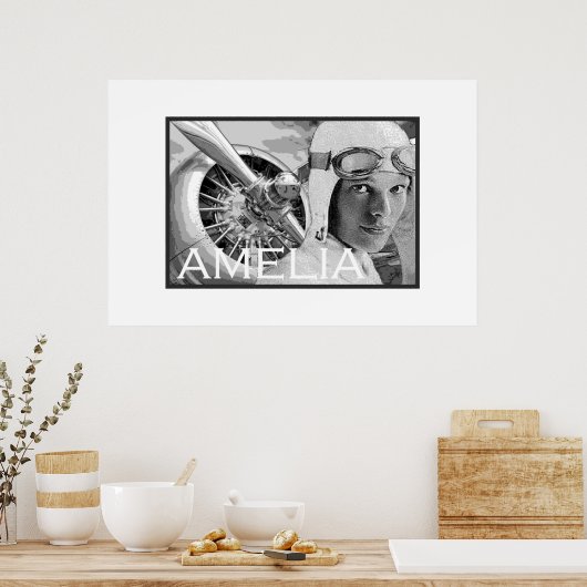 Poster Amelia Earhart et son hélice électrique (Cuisine)