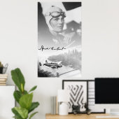 Poster AMELIA et son AVION LOCKHEED ELECTRA (Bureau à domicile)