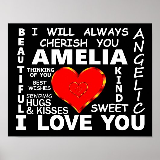 Poster Amelia Je T'Aime (Devant)