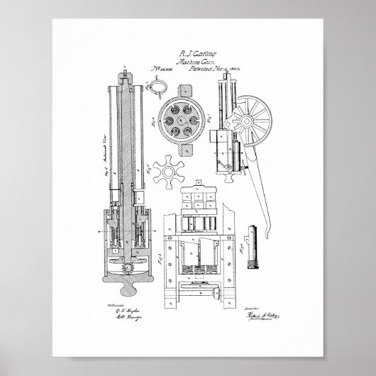Poster Amélioration du brevet sur les armes à feu renouve (Devant)