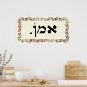 Poster Amen avec papier coupé (Cuisine)