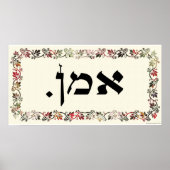 Poster Amen avec papier coupé (Devant)