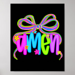 Poster Amen Coquette Arc Jésus Bible Foi Chrétienne Reli