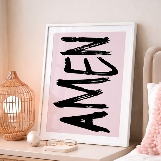 Poster Amen Modern Brush 