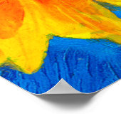 Poster Aménagement tournesol. Imitation style Van Gogh. (Coin)