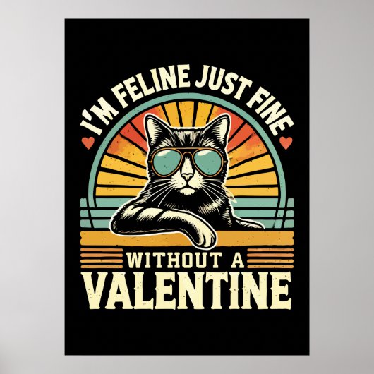 Poster Amende Feline sans Valentine Cat Anti-Valentines (Devant)