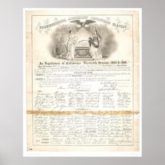 Poster Amendement constitutionnel Abolition de l'esclavag