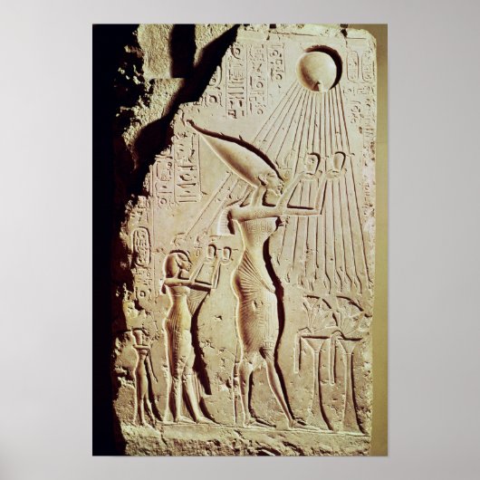 Poster Amenophis IV, Nefertiti et fille (Devant)