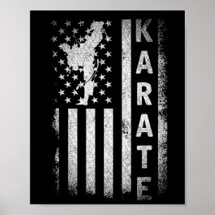 Poster America Drapeau Japon Martial Arts Ninja Cadeau Ka