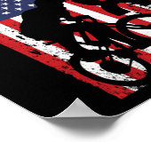 Poster America flag BMX course sport extrême (Coin)
