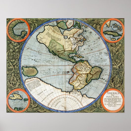 Poster America Sive India Nova (Devant)