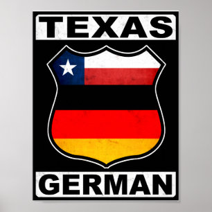 Poster Américain allemand du Texas