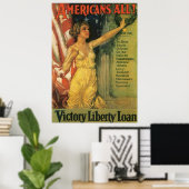 Poster Américains 1919 ~par Howard Chandler Christy Premi (Bureau à domicile)