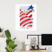 POSTER AMÉRICAINS EXTRAORDINAIRES POUR LA LIBERTÉ, DRAPEA (Bureau à domicile)