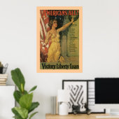 Poster Américains unis ! (Bureau à domicile)