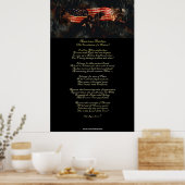 Poster American Anthem Patriotic Art & Poem (Cuisine)